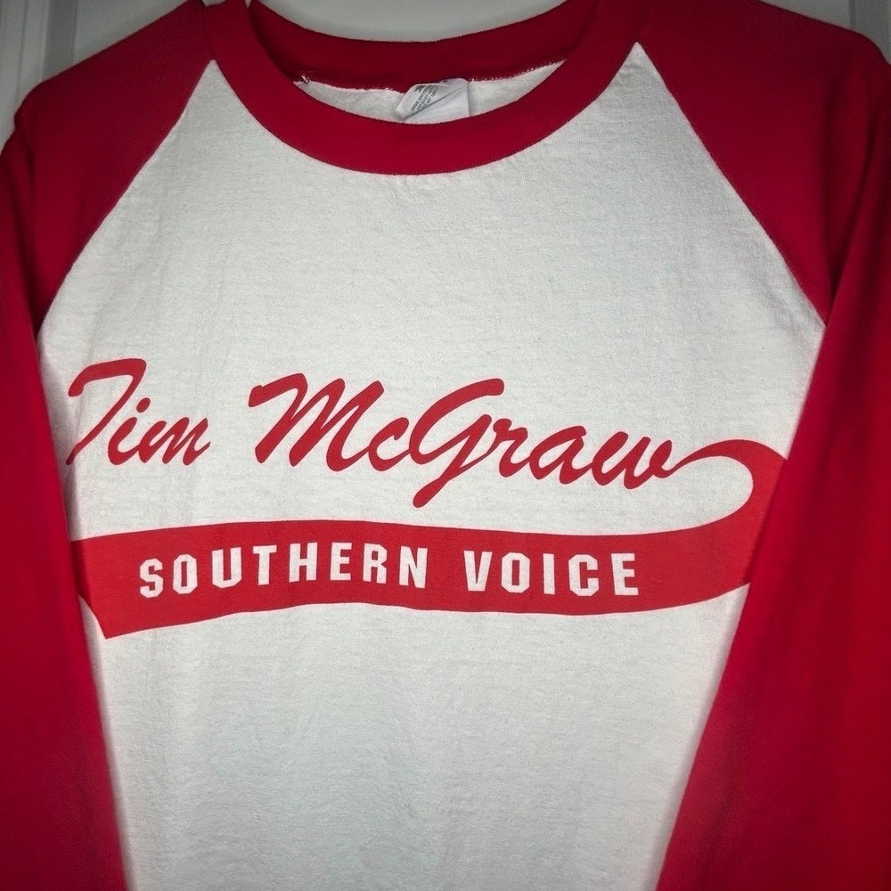Vintage 90's Y2k Tim McGraw Southern Voice Country Music Promo 3/4 Sleeve Shirt